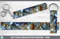 GorgeousMarble 3D Flowers Key Fob design.
