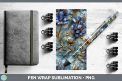 GorgeousMarble 3D Flowers Pen Wrap design.