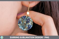 GorgeousMarble 3D Flowers Round Earrings design.