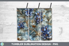 GorgeousMarble 3D Flowers Tumbler design.