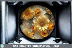 GorgeousMarble 3D Flowers Car Coaster design.