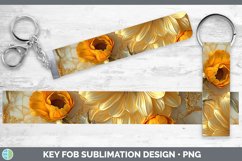 GorgeousMarble 3D Flowers Key Fob design.
