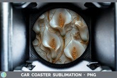 GorgeousMarble 3D Flowers Car Coaster design.