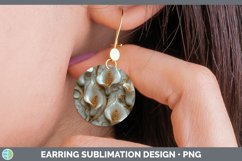 GorgeousMarble 3D Flowers Round Earrings design.
