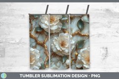 GorgeousMarble 3D Flowers Tumbler design.