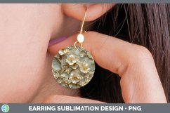 GorgeousMarble 3D Flowers Round Earrings design.