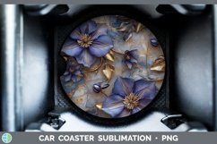 GorgeousMarble 3D Flowers Car Coaster design.