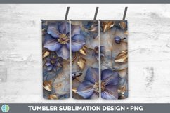 GorgeousMarble 3D Flowers Tumbler design.