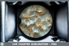 GorgeousMarble 3D Flowers Car Coaster design.