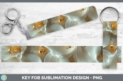 GorgeousMarble 3D Flowers Key Fob design.