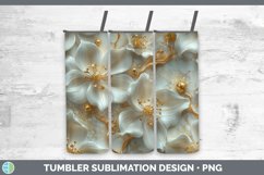 GorgeousMarble 3D Flowers Tumbler design.