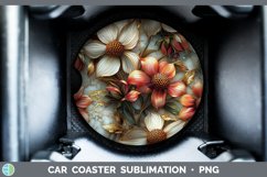 GorgeousMarble 3D Flowers Car Coaster design.