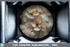 GorgeousMarble 3D Flowers Car Coaster design.