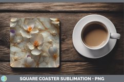 GorgeousMarble 3D Flowers Square Coaster design.