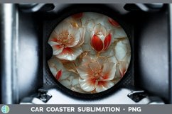 GorgeousMarble 3D Flowers Car Coaster design.
