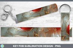 GorgeousMarble 3D Flowers Key Fob design.