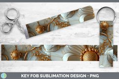 GorgeousMarble 3D Flowers Key Fob design.