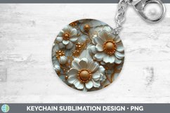 GorgeousMarble 3D Flowers Keychain design.