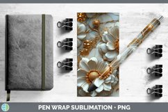 GorgeousMarble 3D Flowers Pen Wrap design.