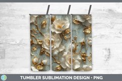 GorgeousMarble 3D Flowers Tumbler design.