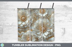 GorgeousMarble 3D Flowers Tumbler design.