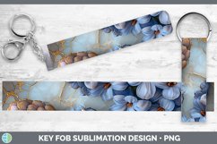 GorgeousMarble 3D Flowers Key Fob design.