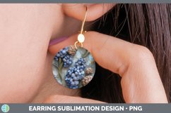 GorgeousMarble 3D Flowers Round Earrings design.