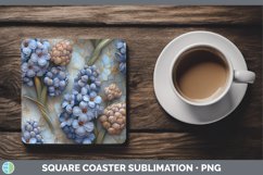 GorgeousMarble 3D Flowers Square Coaster design.