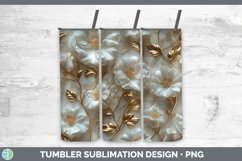 GorgeousMarble 3D Flowers Tumbler design.