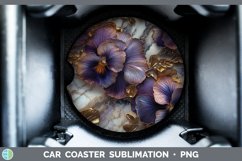 GorgeousMarble 3D Flowers Car Coaster design.