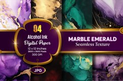 Marble Alcohol Ink Seamless Emerald Texture Digital Paper Product Image 1