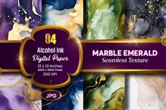 Marble Alcohol Ink Seamless Emerald Texture Digital Paper Product Image 1