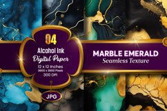 Marble Alcohol Ink Seamless Emerald Texture Digital Paper Product Image 1