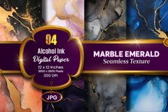 Marble Alcohol Ink Seamless Emerald Texture Digital Paper Product Image 1