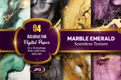 Marble Alcohol Ink Seamless Emerald Texture Digital Paper Product Image 1