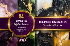 Marble Alcohol Ink Seamless Emerald Texture Digital Paper Product Image 1