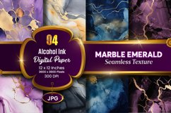 Marble Alcohol Ink Seamless Emerald Texture Digital Paper Product Image 1