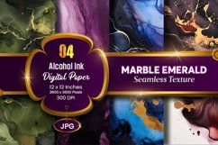 Marble Alcohol Ink Seamless Emerald Texture Digital Paper Product Image 1