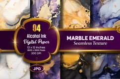 Marble Alcohol Ink Seamless Emerald Texture Digital Paper Product Image 1