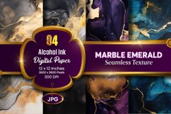 Marble Alcohol Ink Seamless Emerald Texture Digital Paper Product Image 1