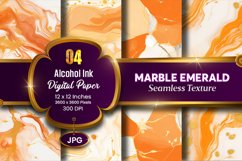 Marble Alcohol Ink Seamless Emerald Texture Digital Paper Product Image 1