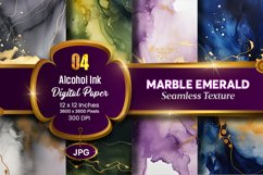 Marble Alcohol Ink Seamless Emerald Texture Digital Paper Product Image 1