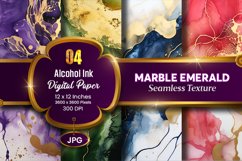 Marble Alcohol Ink Seamless Emerald Texture Digital Paper Product Image 1