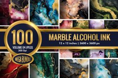 Marble Alcohol Ink Emerald Texture | 100 Jpegs Mega Bundle Product Image 1