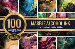 Marble Alcohol Ink Emerald Texture | 100 Jpegs Mega Bundle Product Image 1