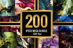 Marble Alcohol Ink Emerald Texture | 200 Jpegs Mega Bundle Product Image 2