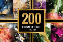 Marble Alcohol Ink Emerald Texture | 200 Jpegs Mega Bundle Product Image 2