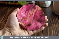 GorgeousMarble Gold Round Coaster design.