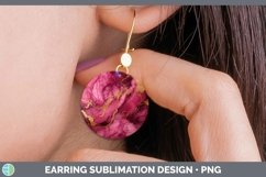GorgeousMarble Gold Round Earrings design.