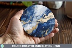 GorgeousMarble Gold Round Coaster design.